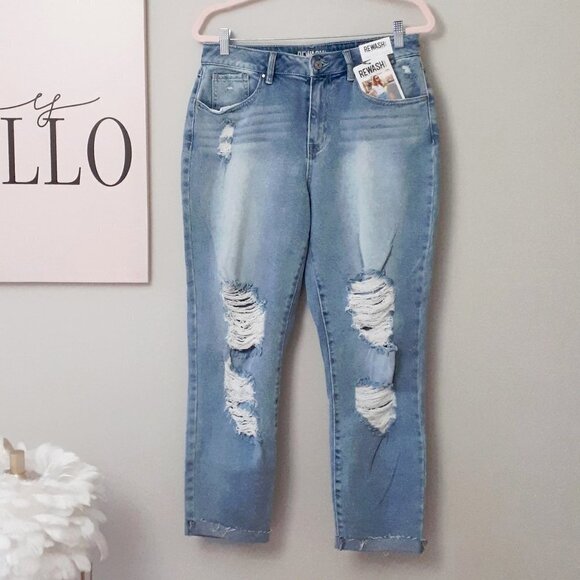 NWT Rewash light wash blue denim high rise stretch jeans - Picture 8 of 8